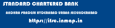 STANDARD CHARTERED BANK  ANDHRA PRADESH HYDERABAD URBAN SECUNDERABAD   ifsc code